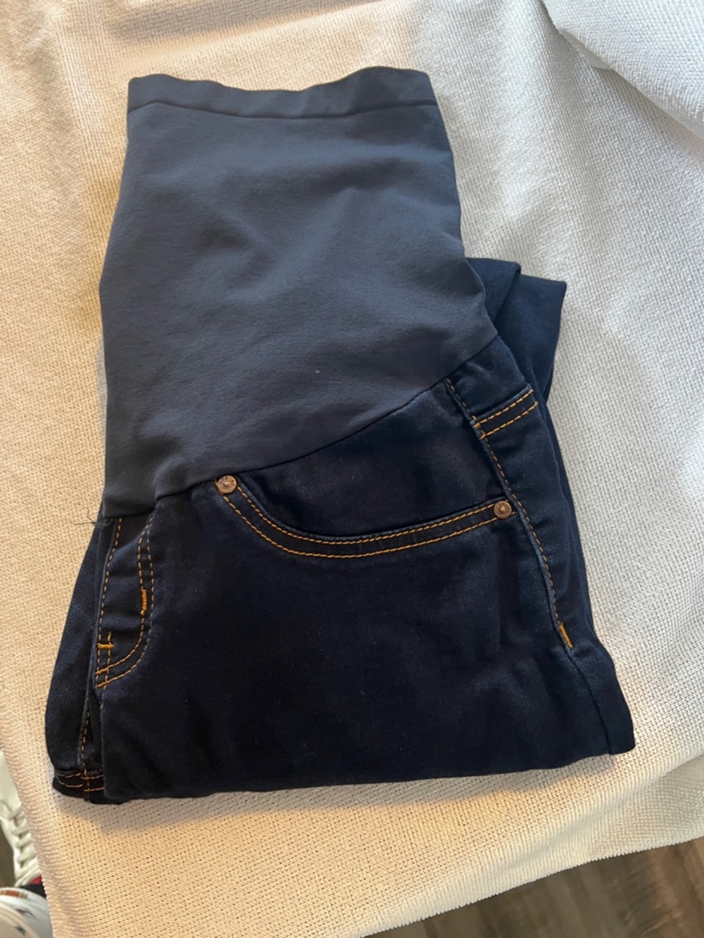 Stretch Maternity Jeggings in Dark Navy Size Large